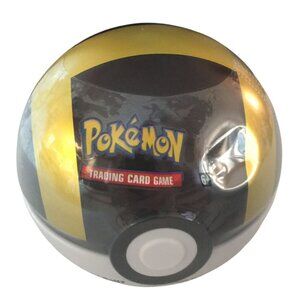 The POKEMON TCG: Poke Ball Tin Trading Card Game Gold Black